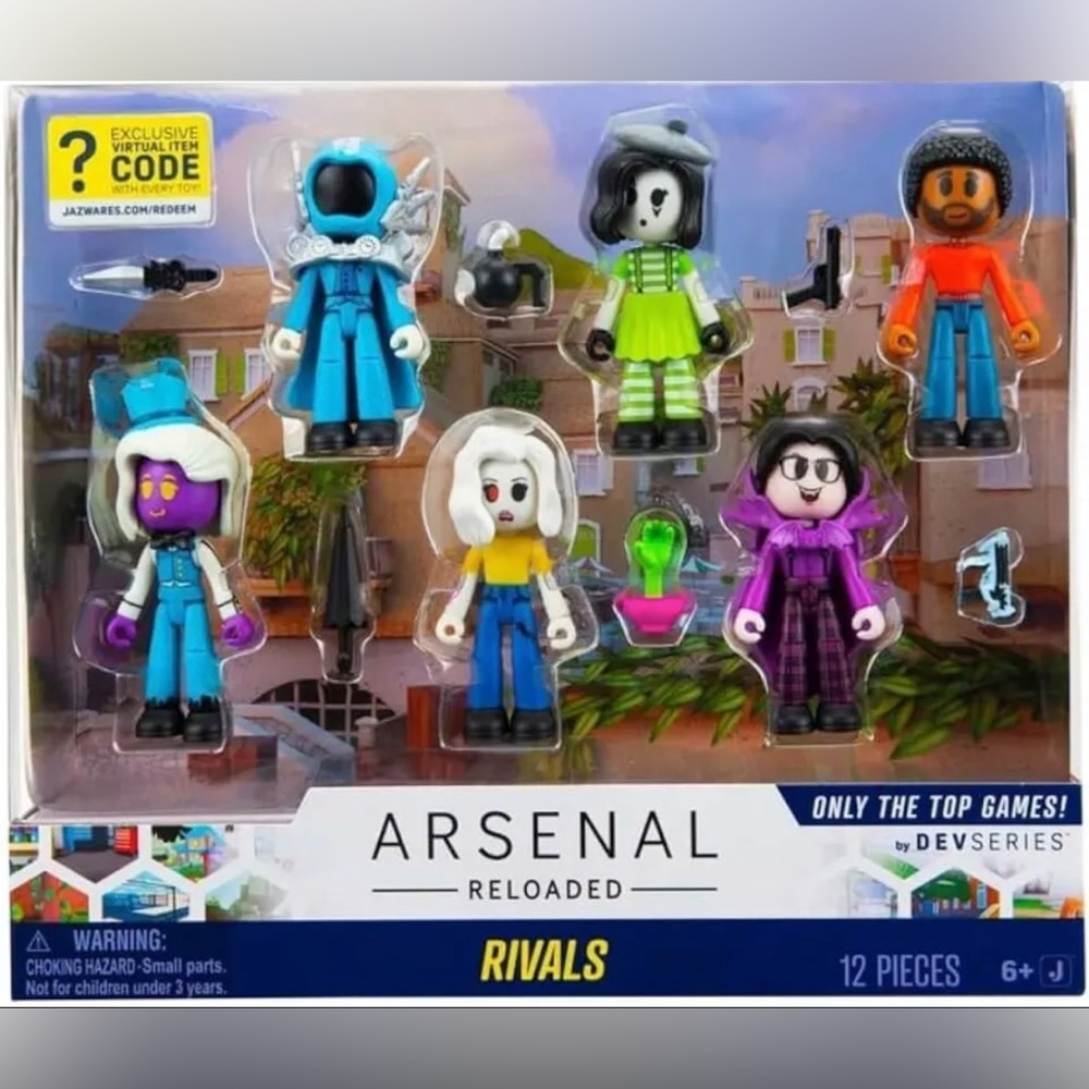 Roblox DevSeries ARSENAL RELOADED RIVALS Figure Set (12 pc) New In Box with Code